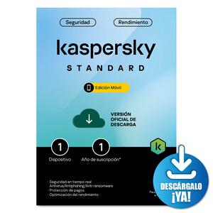 Antivirus Kaspersky Mobile Licencia 1 año 1 dispositivo Descargable