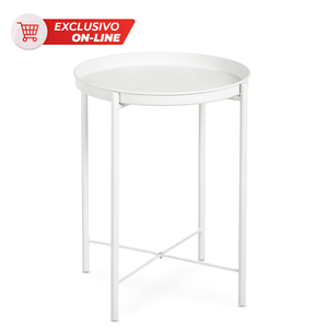 Mesa de Servicio Home Make Gladom Metal Blanco Mesa de Servicio Home Make Gladom Metal Blanco