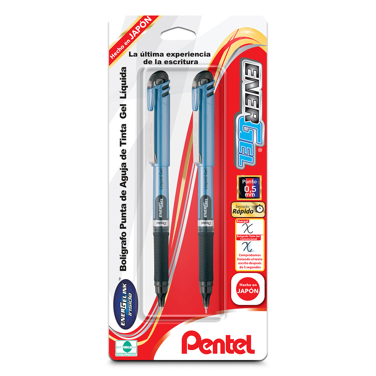 Plumas de Gel Pentel Energel Punta Aguja 