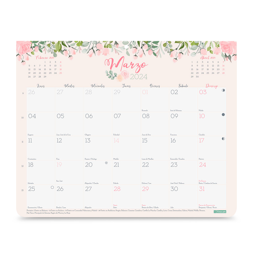 Calendario de Pared 2024 Finocam Design 25 x 20 cm