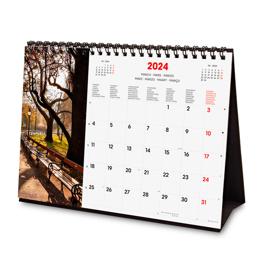 Calendario de Mesa 2024 Finocam Parks Internacional 21 x 15 cm