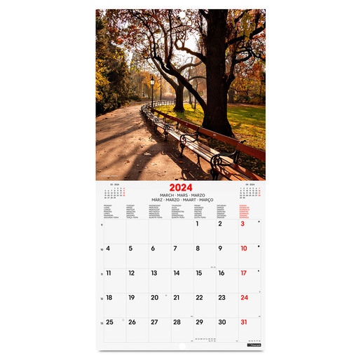 Calendario de Pared 2024 Finocam Urban Park 18 x 18 cm