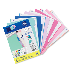 Separadores Carta European Colores Opacos 5 piezas Separadores Carta European Colores Opacos 5 piezas