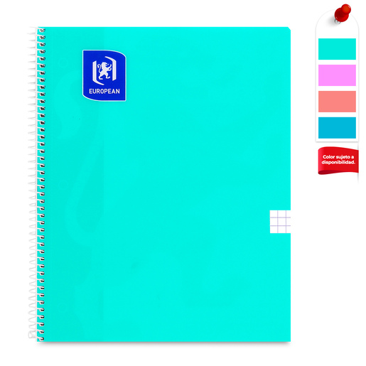 Cuaderno Profesional European Cuadro Grande Colores 50 hojas