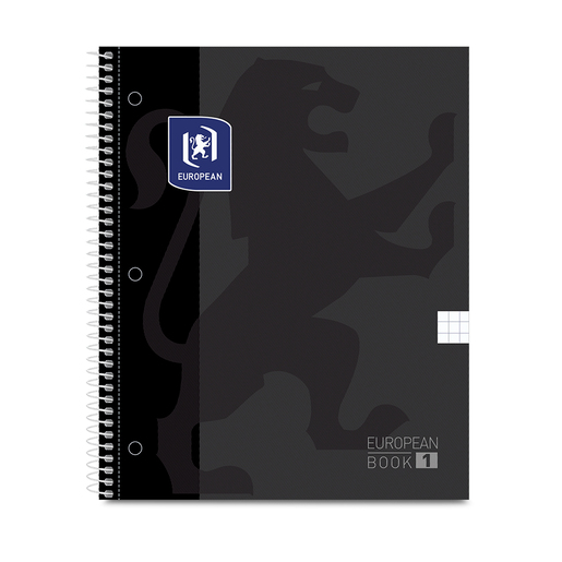 Cuaderno Profesional European Cuadro Grande Negro 80 hojas