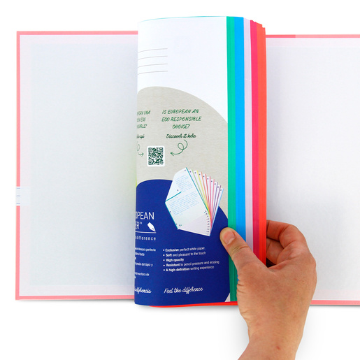 Cuaderno Profesional European Cuadro Chico 5x5 Colores 120 hojas