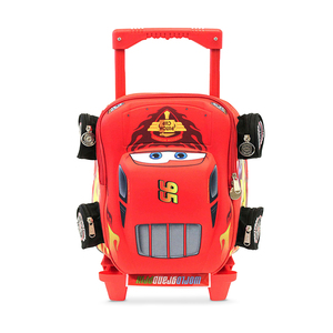 Mochila Escolar con Ruedas Disney Ruz Cars 3D Rojo