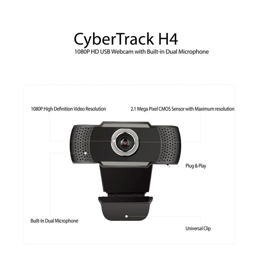 Cámara Web Adesso CyberTrack H4 USB HD 1080px