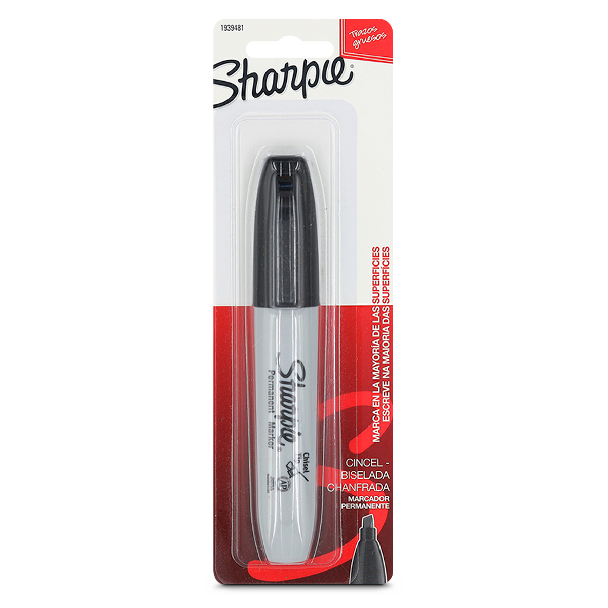 Sharpie Roller Marcadores Permanentes, Punta De Cincel, Negro,