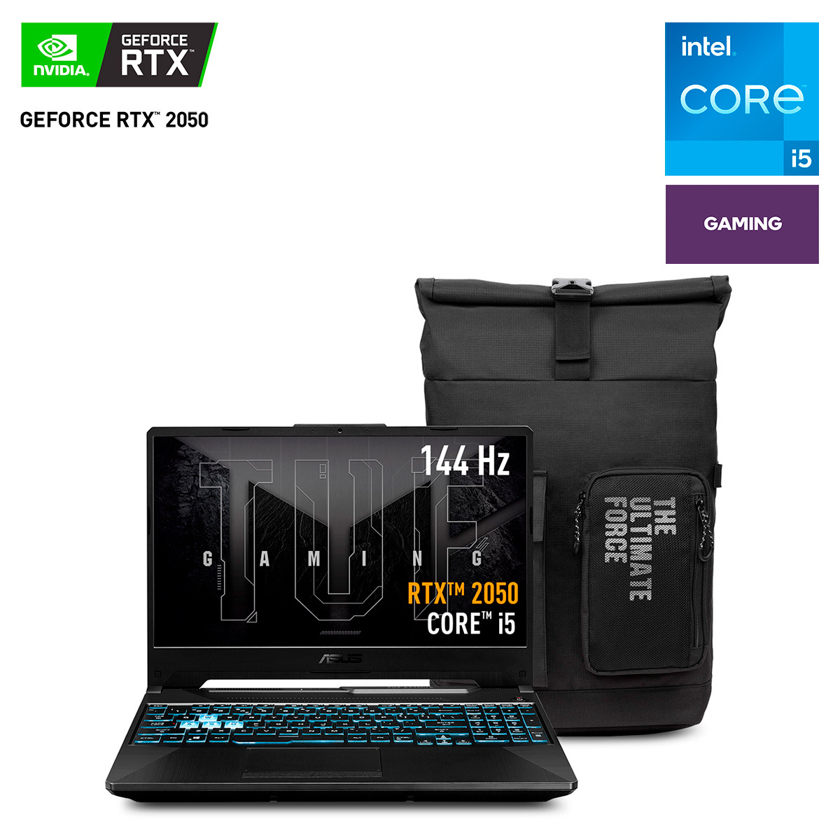 Laptop Gamer Asus TUF F15 GeForce 2050 RTX Intel Core i5 15.6 pulg. 512gb SSD 8gb RAM