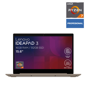 Laptop Lenovo IdeaPad 3 AMD Ryzen 7 15.6 pulg. 512gb SSD 16gb