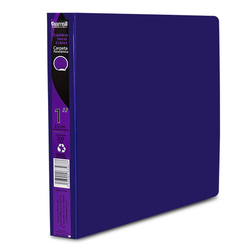 Carpeta Carta con Arillo en O de 1 pulg. Samsill 200 hojas Morado