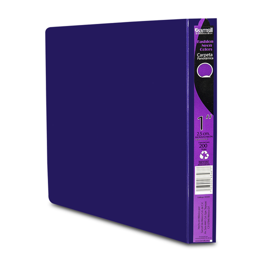 Carpeta Carta con Arillo en O de 1 pulg. Samsill 200 hojas Morado
