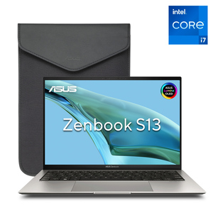 Notebook con Funda Asus ZenBook S 13 OLED Intel Core i7 13.3 pulg. 1tb SSD 16gb RAM Notebook con Funda Asus ZenBook S 13 OLED Intel Core i7 13.3 pulg. 1tb SSD 16gb RAM