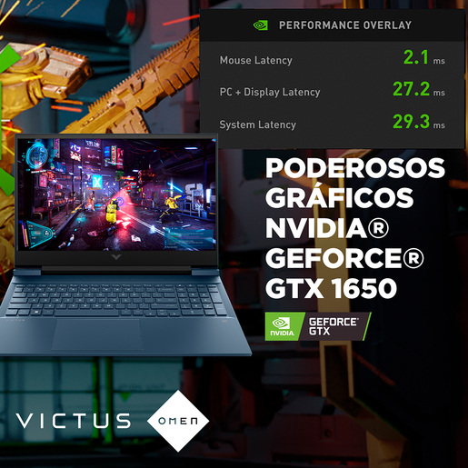 Laptop Gamer HP Victus 16-d0538la GeForce GTX 1650 Intel Core i5 16.1 pulg. 512gb SSD 8gb RAM