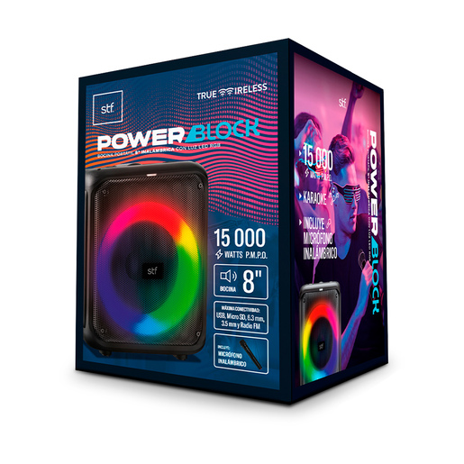 Bocina Bluetooth STF Power Block Negro