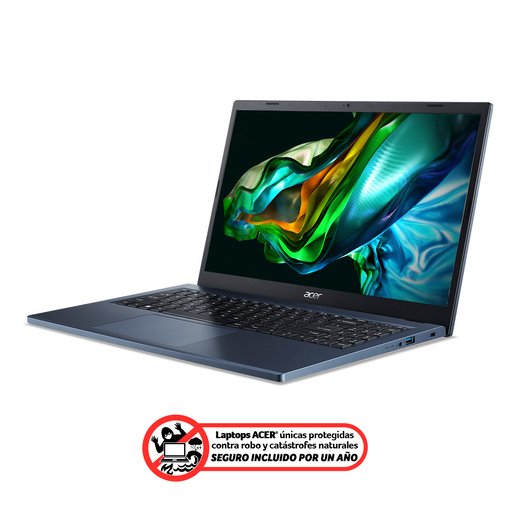Bundle Laptop Acer Aspire 3 Intel Core i3 15.6 pulg. 512gb SSD 8gb RAM más Mouse y Funda