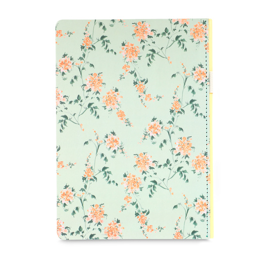 Cuaderno Esquela Planificador Office Depot Premium Flores Verde 80 hojas