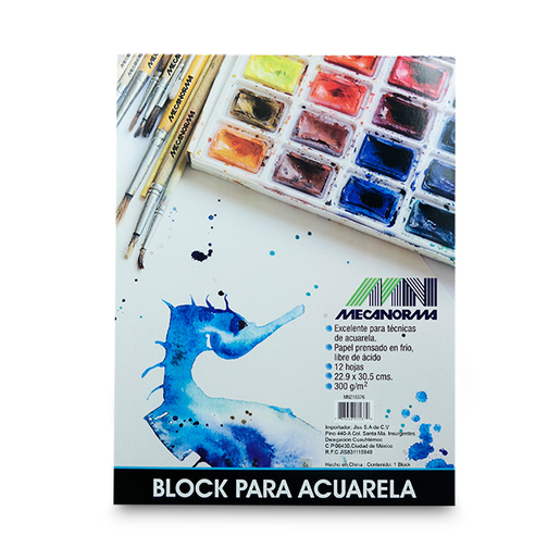 Block para Acuarelas Mecanorma 12 hojas