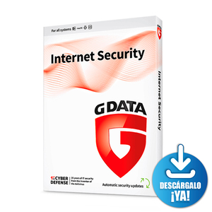 Antivirus Internet Security G Data Licencia 1 año 10 dispositivos PC/macOS/iOS y Andriod Descargable