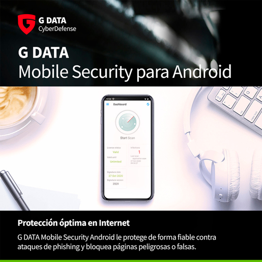 Antivirus Mobile Security G Data Android Licencia 1 año 1 dispositivo Descargable