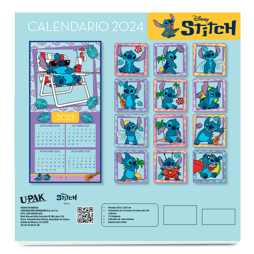 Calendario Stitch 2024 Upak 28 páginas
