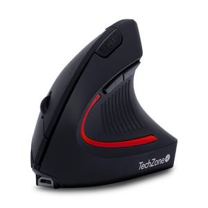 Mouse Inalámbrico Techzone Vertical Ergonómico Negro