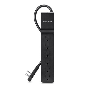 Supresor de Picos Belkin BEL BSE600-06BLK-WM 6 contactos Supresor de Picos Belkin BEL BSE600-06BLK-WM 6 contactos