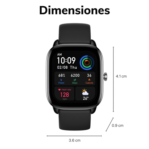 Smartwatch Mini Amazfit GTS 4 Negro