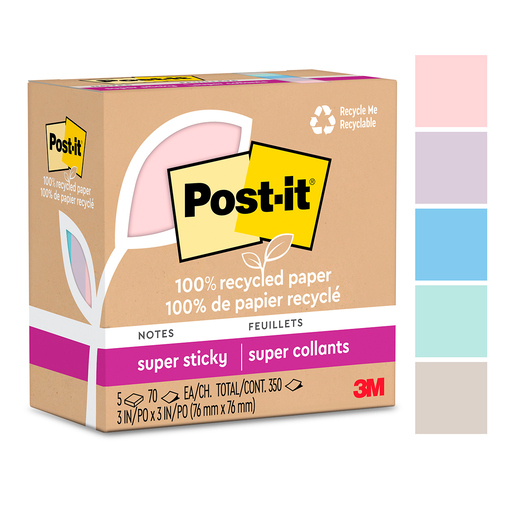 Notas Adhesivas Post-It Wanderlust Pastel 5 piezas
