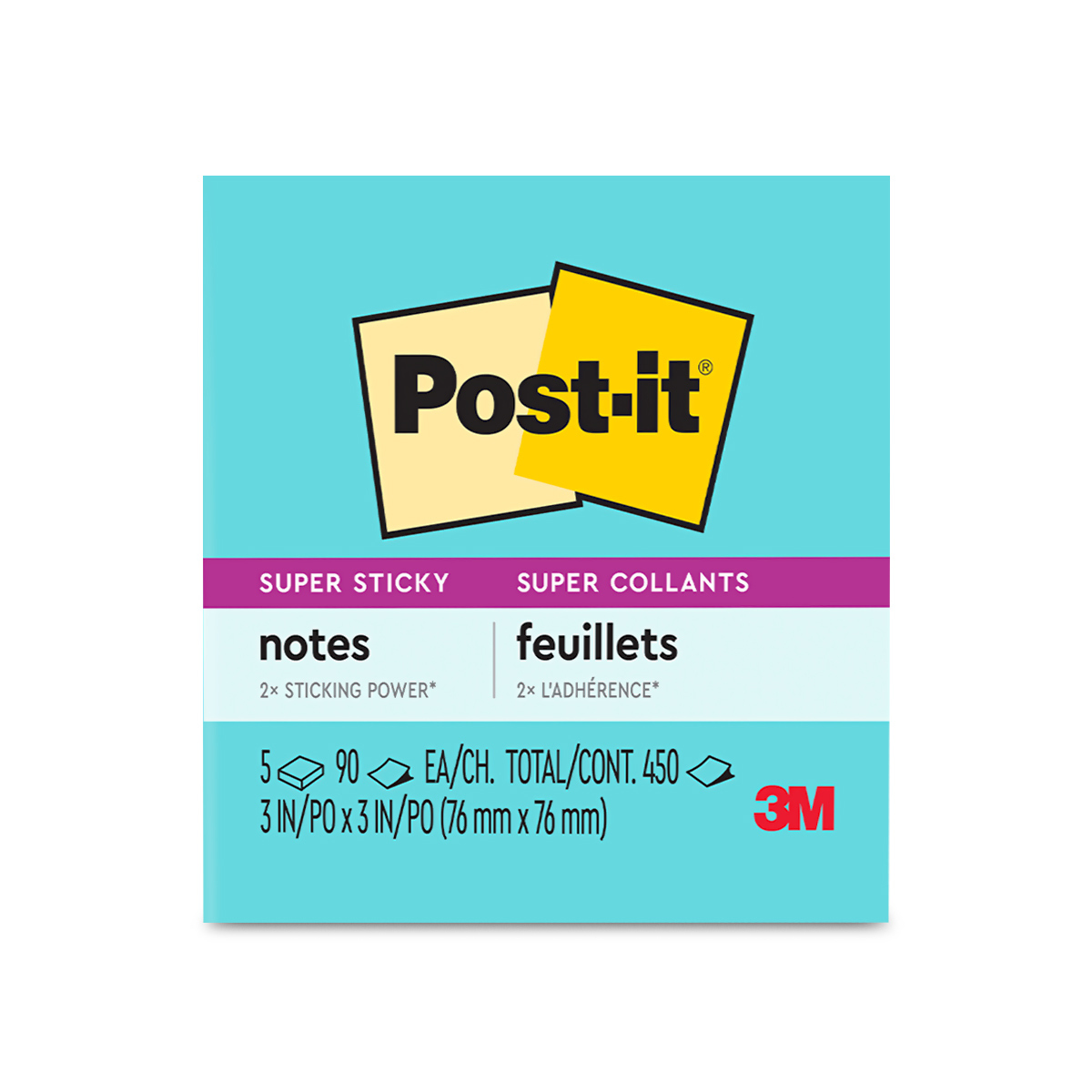 Notas Adhesivas Supernova 3M Post-It Colores surtidos 7.6 x 7.6 cm