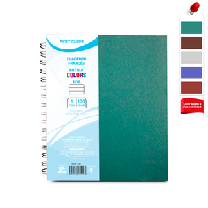 Cuaderno Francesa First Class Raya Colores 100 hojas