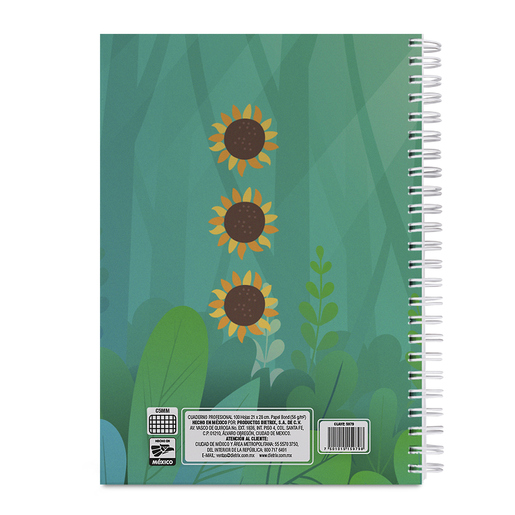 Cuaderno Profesional First Class Animales Cuadro Chico 100 hojas