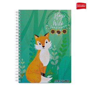 Cuaderno Profesional First Class Animales Cuadro Grande 100 hojas