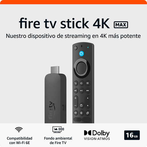 Amazon Fire TV Stick 4K Max UHD 2da. Generación