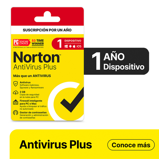 Antivirus Norton Plus Licencia 1 año 1 dispositivo
