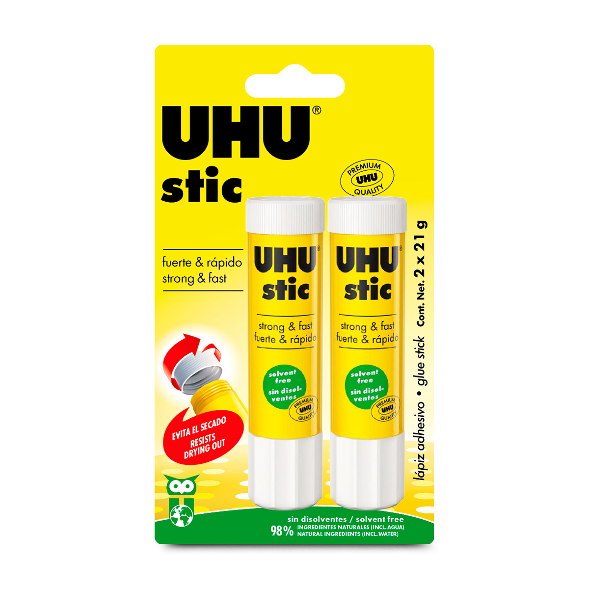 Lápiz Adhesivo UHU Stic 21 gr. 2 piezas