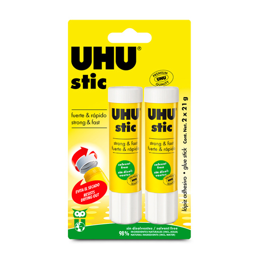Lápiz Adhesivo UHU Stic 21 gr. 2 piezas