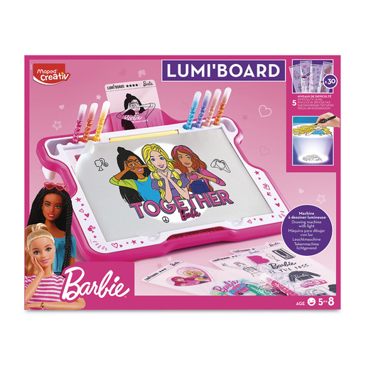 Mesa de Dibujo Barbie LumiBoard con Accesorios