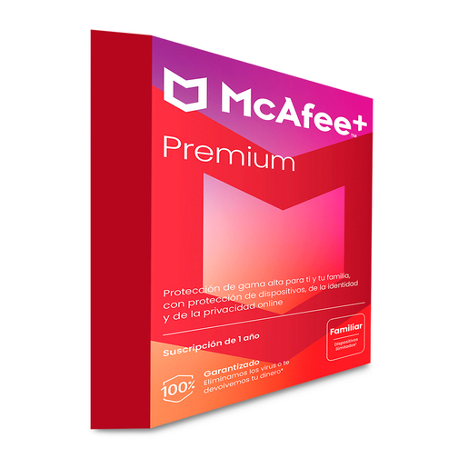 Antivirus McAfee Plus Premium Familiar Licencia 1 año 10 Dispositivos