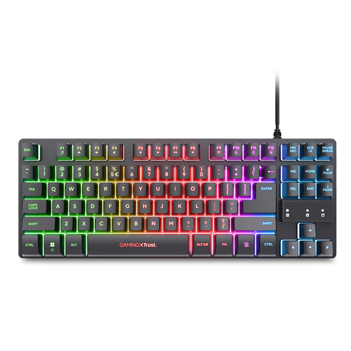 Teclado Gamer Alámbrico Trust GXT 833 Thado Negro