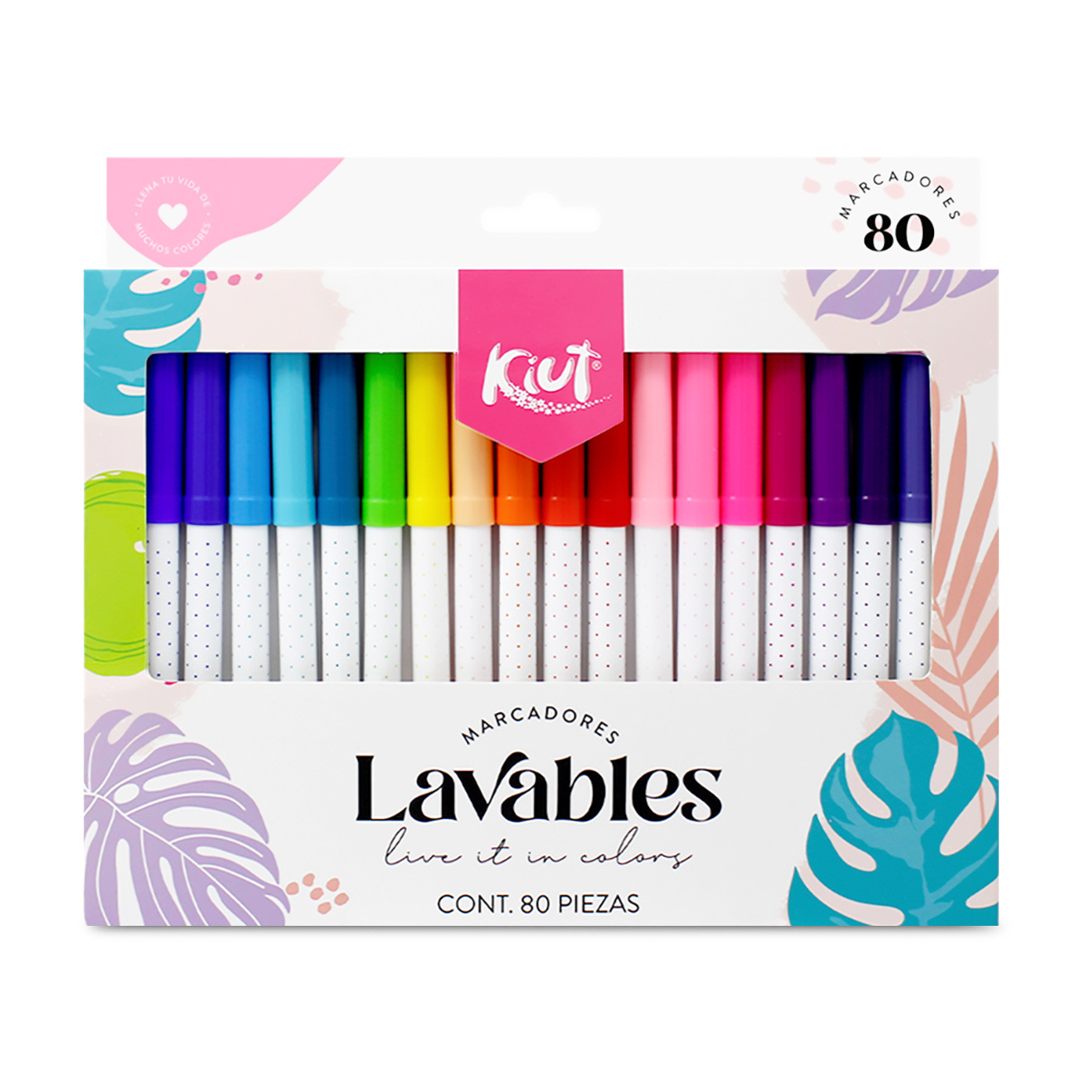 Kkiut Marcadores Kiut Lavables 80 piezas | Office Depot Mexico