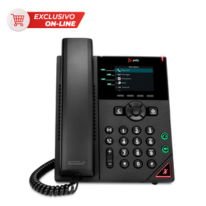 Teléfono Alámbrico IP Poly VVX 250 Negro