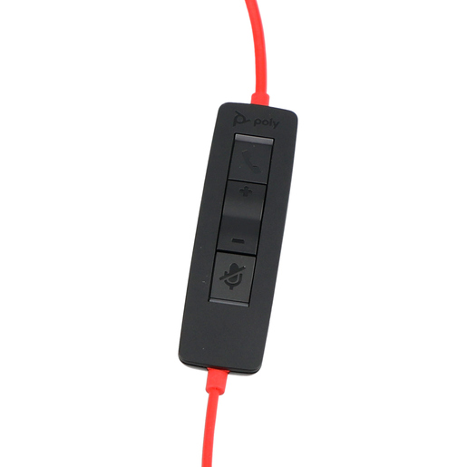 Audífonos de Diadema Monoaural Poly Blackwire 3310 USB A Negro