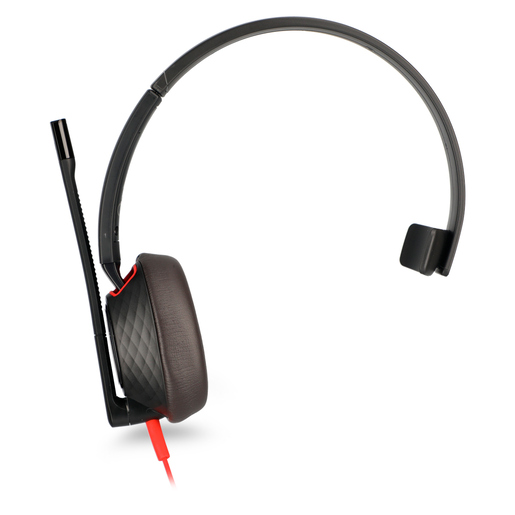 Audífonos de Diadema Monoaural Poly Blackwire 5210 USB A Negro