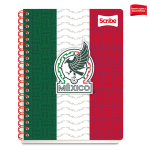 Cuaderno Profesional Scribe Selección Mexicana Cuadro Chico 100 hojas