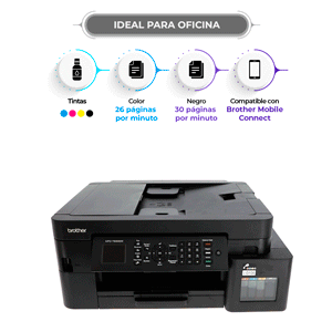 Impresora Multifuncional Inyección de Tinta Brother InkBenefit Tank MFC-T930DW Color Wi-Fi Impresora Multifuncional Inyección de Tinta Brother InkBenefit Tank MFC-T930DW Color Wi-Fi
