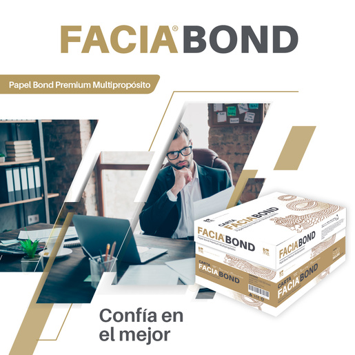 Caja de Papel Facia Bond Premium / Carta / 5000 hojas / Blanco