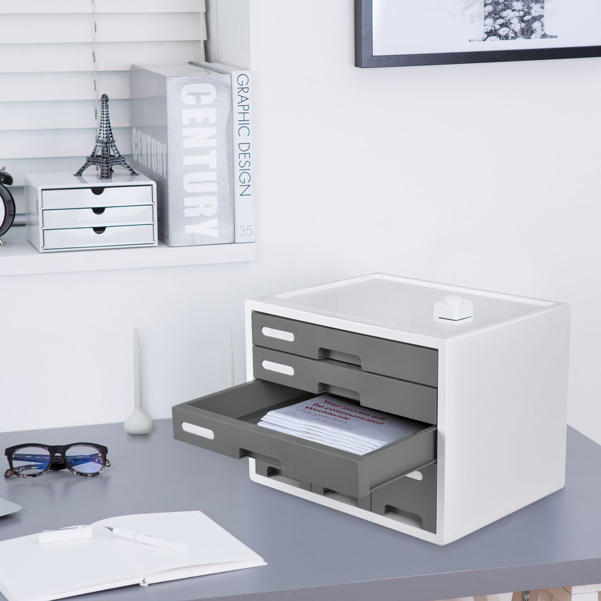 Armadio Modulare Iris Ohyama - 42x29.7x109.2 Cm | Ripiani Regolabili | Carico 20 Kg Per Ripiano | Roble Bianco - Foto 1