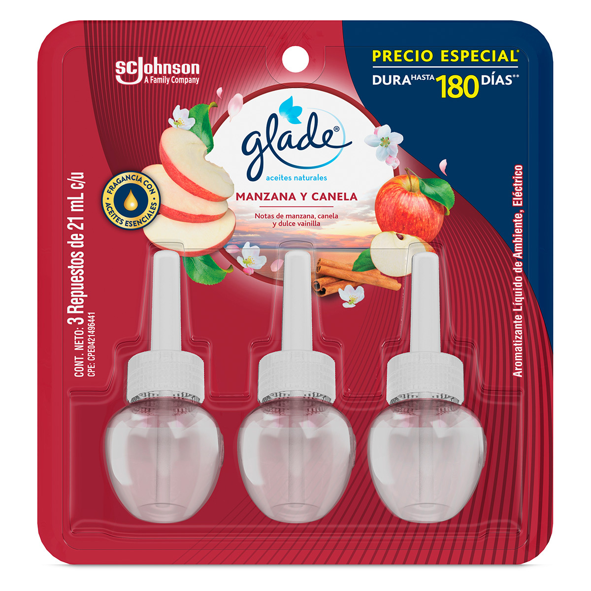 Repuesto de Aromatizante Eléctrico Glade Manzana y Canela